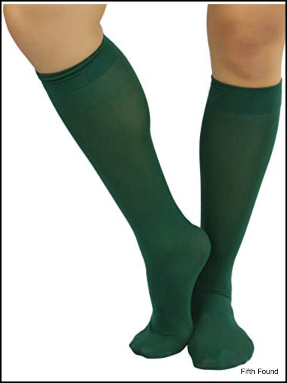 Women's Opaque Knee High Nylon Fashion Socks with Satin Bow